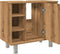 vidaXL - Badkamerkast - 60x32x53,5 - cm - bewerkt - hout - artisanaal - eikenkleur