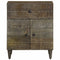 vidaXL - Nachtkastje - 50x33x60 - cm - massief - mangohout - lichtgrijs