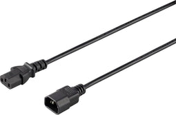 Sygonix SY-5042704 Apparaat (koud) Verlengkabel Zwart 1.50 m
