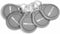 Visiodoor - Set van 5 RFID-badges - Inclusief sleutelhanger - 125 kHz (5 stuks)