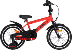 AMIGO Speeder Jongensfiets 16 Inch - Kinderfiets voor 4 tot 6 Jaar - 100-115 cm - Rood/