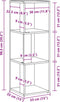 vidaXL - Hoekkast - Zwart - Eiken - 33x33x100 - cm - Hout