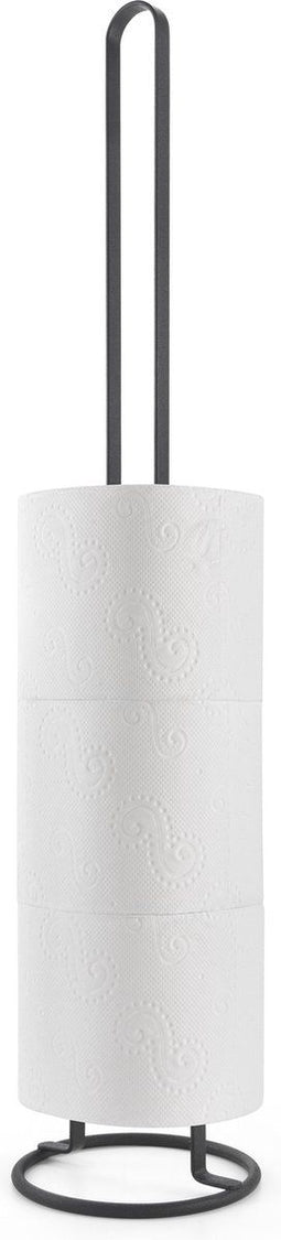 Metaltex - Toiletrolhouder voor 5 rollen - Wc Rolhouder - Mat zwart - 58x13cm - 5 jaar garantie