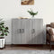 vidaXL - Dressoir - 90x34x80 - cm - bewerkt - hout - grijs - sonoma - eikenkleurig