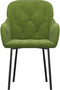 vidaXL - Eetkamerstoelen - 2 - st - fluweel - lichtgroen