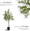 tectake® Kunstmatige Olijfboom Oleand - Kunstplant - Realistische Bladeren en Olijven - Ø40x120 cm