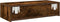 vidaXL - Wandschap - met - lades - 60x26,5x15 - cm - bewerkt - hout - gerookt - eiken
