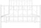 vidaXL - Bedframe - met - hoofd- - en - voeteneinde metaal - wit - 100x200 - cm