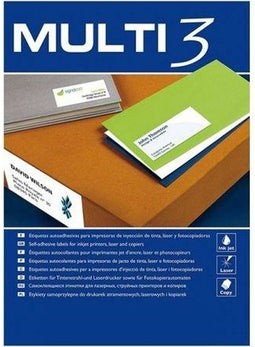 Stickers/etiketten MULTI 3 105 x 35 mm A4 100 Lakens