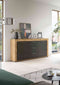Furnilux Jam - Dressoir - Praktische indeling - Grijs Wotan Eiken - 35x125x80cm