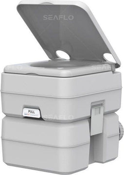 SeaFlo Portable toilet - chemisch toilet 20 liter - lichtgewicht en compact - lichtgrijs