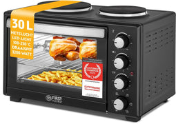 TZS First Austria - Vrijstaande Oven 30L - Convectie mini oven 3200W max 230°C - Zwart