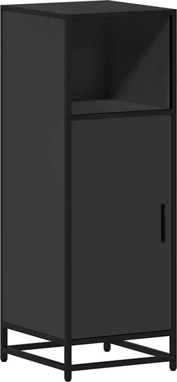 vidaXL - Badkamerkast - 35x37,5x100 - cm - bewerkt - hout - zwart