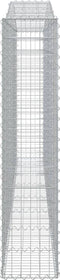 vidaXL - Schanskorven - 5 - st - gewelfd - 400x30x140/160 - cm - ijzer