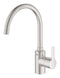 GROHE QuickFix Feel - Mengkraan 1-Gats - Instelbare Hoge Uitloop - Supersteel RVS