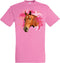 Plenty Gifts T-shirt Horses Orchid Pink S