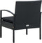 vidaXL - Tuinstoel - met - kussen - poly - rattan - zwart