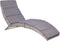 vidaXL - Ligbed - inklapbaar - met - kussen - poly - rattan - grijs
