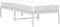 vidaXL - Bedframe - metaal - wit - 75 - x - 190 - cm