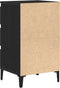vidaXL - Nachtkastje - Zwart - Eiken - 40x35x70 - cm - Bewerkt - Hout