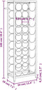 vidaXL - Wijnrek - voor - 27 - flessen - 34x18x100 - cm - smeedijzer - zwart