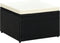 vidaXL - Voetenbank/poef - zwart - 53x53x30 - cm - poly - rattan