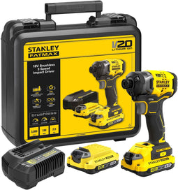 Stanley FatMax V20 - 18V Slagschroevendraaier - Brushless motor 190Nm 3 snelheden (2x 2.0Ah) in koffer