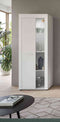 Furnilux Jam - Vitrinekast - Deels open deels dichte kast - Wit - 35x60x159cm