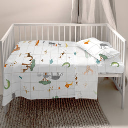 Happy Friday Sheet set 2 pieces Mini savanna 120x180 cm (Cot bed) Multicolor