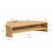 SoBuy BBF09-N Bamboe Monitorstandaard Driehoek – 58x32x12 cm – Natuurlijke Houtkleur