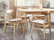 Set van 2 eetkamerstoelen LYNN Hout Lichtbeige