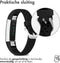 iMoshion Bandje Geschikt voor Fitbit Alta (HR) - iMoshion Siliconen sport band zilveren gesp zonder pinnetje - Zwart