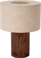 Lucide TACHINA - Tafellamp - 1xE14 - Hout - Linnen - Naturel - L.15 x B.15 x H.20,5 cm