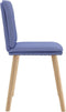 vidaXL - Eetkamerstoelen - 2 - st - stof - jeansblauw