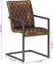vidaXL - Eetkamerstoelen - 2 - st - echt - leer - bruin
