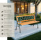 tectake® Marina - Tuinbank - Gietijzer en gelakt hout - 124x52x74 cm
