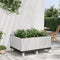 vidaXL - Plantenbak - met - wielen - 100x80x54 - cm - polypropeen - wit