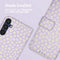 iMoshion Hoesje Geschikt voor Samsung Galaxy A35 Hoesje Met Pasjeshouder - iMoshion Design Bookcase smartphone - Paars / White Daisy