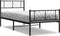 vidaXL - Bedframe - met - hoofd- - en - voeteneinde - metaal - zwart - 90x200 - cm