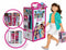 Klein toys Barbie-kledingkoffer - kledingrekken en -legplanken - incl. accessoires- meerkleurig