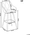 Set van 2 barstoelen DARIEN Grijs