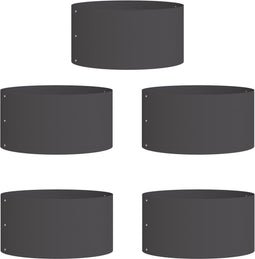 vidaXL - Tuinplanters - 5 - stuks - Zwart - 40x40x20 - cm - Staal