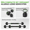 Tunturi Vinyl Halterset 20 kg - Halterstang met Gewichten - Verstelbare Dumbbells Kettlebell Push-up Steunen - Zwart Groen