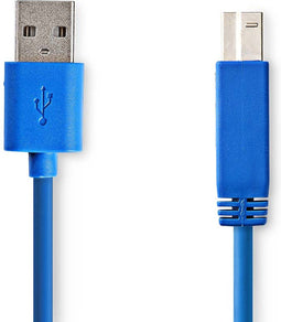 Nedis CCGP61100BU20 - USB A naar USB B kabel - 200cm - Blauw