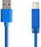 Nedis CCGP61100BU20 - USB A naar USB B kabel - 200cm - Blauw