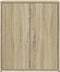 vidaXL - Dressoir - 60x31x70 - cm - bewerkt - hout - sonoma - eikenkleurig