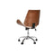Home ESPRIT - Bureaustoel - Modern ontwerp - Bruin Beige Zilverkleurig