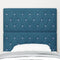 vidaXL - Hoofdbord - met - Cristal - Knoppen, - Ge - tufted, - Donkerblauw, - 100 - cm, - Fluweel