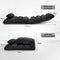 Coast Vloerfauteuil Zwart – Inklapbare Relaxstoel met Slaapfunctie – 175 x 55 x 20 cm