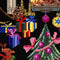 Thea Gouverneur - Borduurpakket met telpatroon - 2077.05 - Voorgesorteerde DMC Garens - Kerst Design - Zwart Aida - 50 cm x 54 cm - DIY Kit